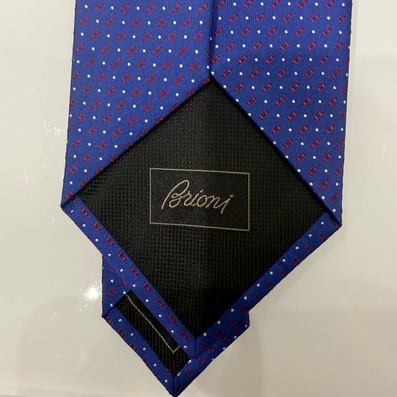 BRIONI - Elegant Blue Polka Dot Tie , NWT - Picture 5 of 6